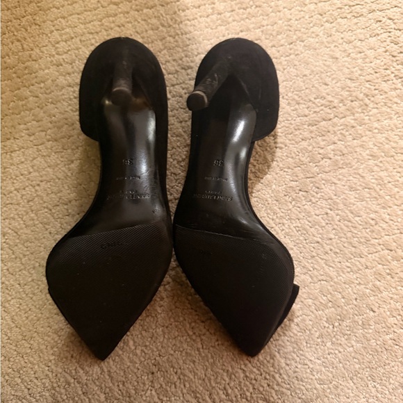 Saint Laurent Black Suede Heels - Picture 4 of 4